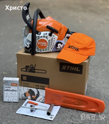 ГАРАНЦИОНЕН!!! Верижен бензинов трион STIHL MS 182, 36 см³, 1,6 kW, 35 см, снимка 2 - Градинска техника - 55728681