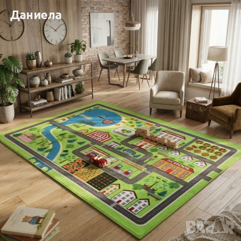 Детски килим за игра 120х160см - Различни дизайни, Противоплъзгащ и миещ се, снимка 4 - Килими - 53882223