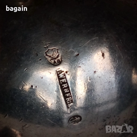 Императорски сребърен съд за хайвер. Горчичник., снимка 3 - Антикварни и старинни предмети - 52921037