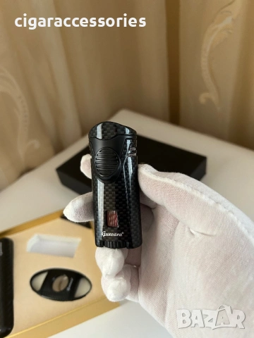 Guevara подаръчен комплект за пури – калъф, запалка и резачка, снимка 6 - Табакери - 53152694