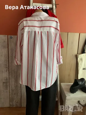 ♥️🤍♥️ Oversized риза на райета H&M🌺, снимка 2 - Ризи - 50351557