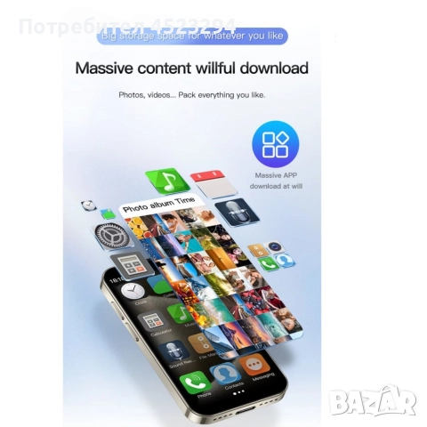 Мини смартфон, 3G WCDMA, снимка 10 - Други - 52618332