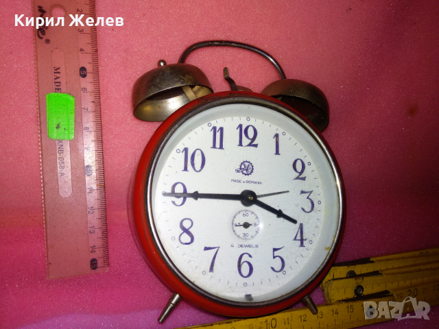 VICTORI MADE in ROMANIA Стар РЯДЪК РУМЪНСКИ КОЛЕКЦИОНЕРСКИ МЕХАНИЧЕН БУДИЛНИК 54321