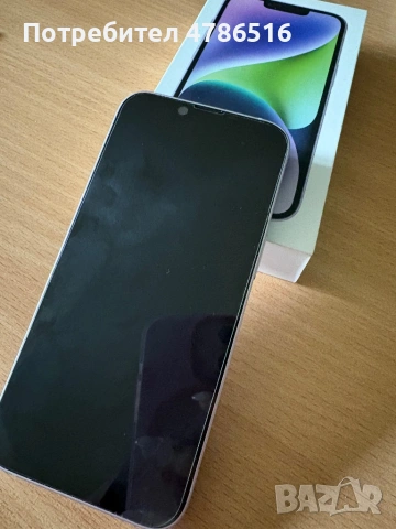 Айфон 14 лилав 128GB без забележка в гаранция, снимка 2 - Apple iPhone - 54083860