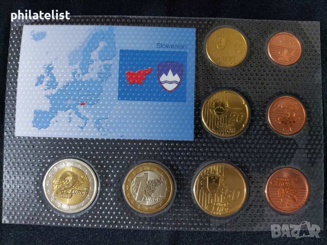 Пробен Евро Сет - Словения 2006 , 8 монети , снимка 2 - Нумизматика и бонистика - 44265641