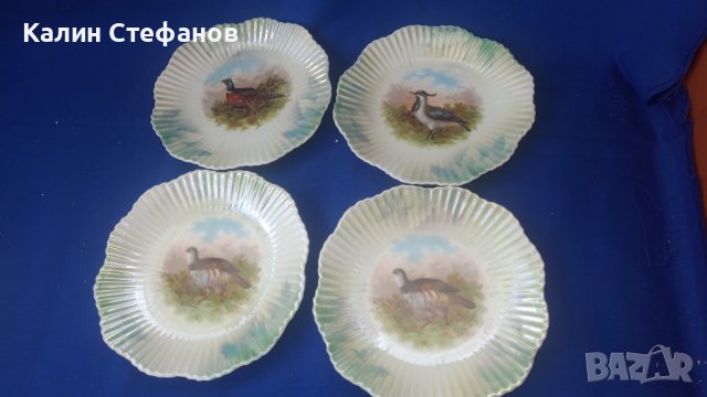 Порцеланови чинии с ловни мотиви за ловждии 4 бр, снимка 1 - Колекции - 42876687