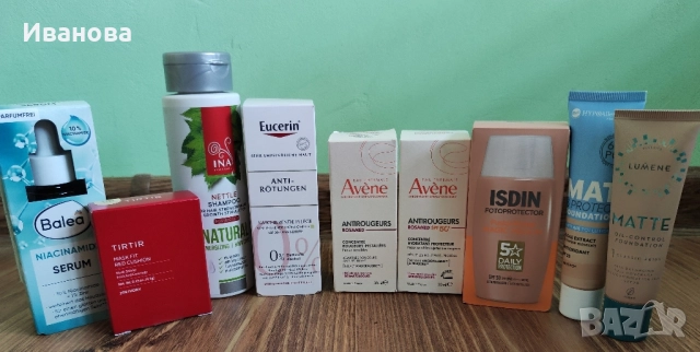 Козметика Eucerin,Avene,Isdin,Tirtir, Balea,Ina, Lumene 