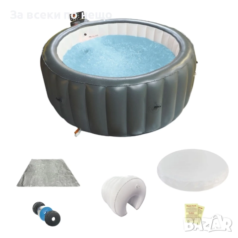 Луксозно надуваемо СПА джакузи с отоплителна помпа и покривало