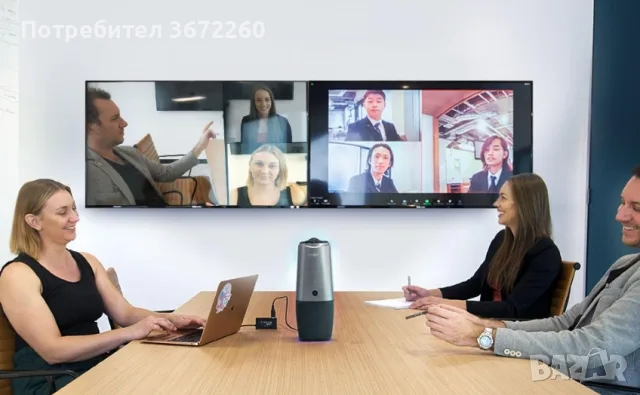 Coolpo AI Huddle Pana 4K 360 градуса камера за видеоконференции -mic., говорител, изкуствен интелект, снимка 12 - IP камери - 56096383