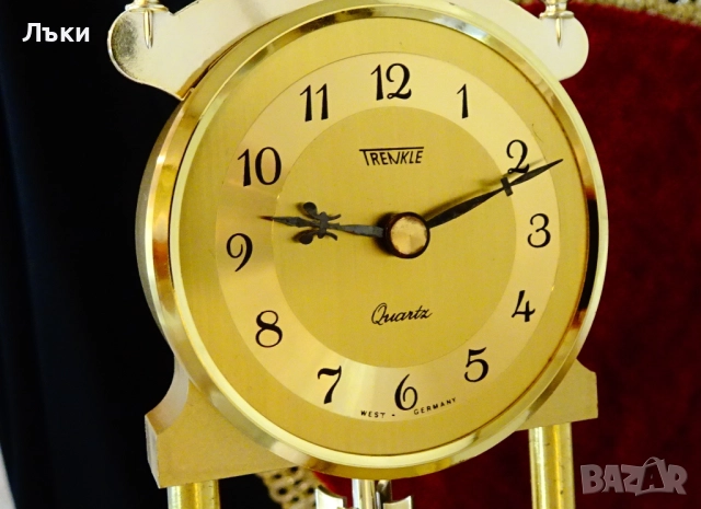 Немски настолен часовник с купол Trenkle. , снимка 4 - Антикварни и старинни предмети - 51800597