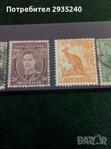 Марки Австралия стари, снимка 2 - Филателия - 37947378