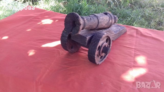 Старинно копие на дървен топ, снимка 3 - Антикварни и старинни предмети - 30219438