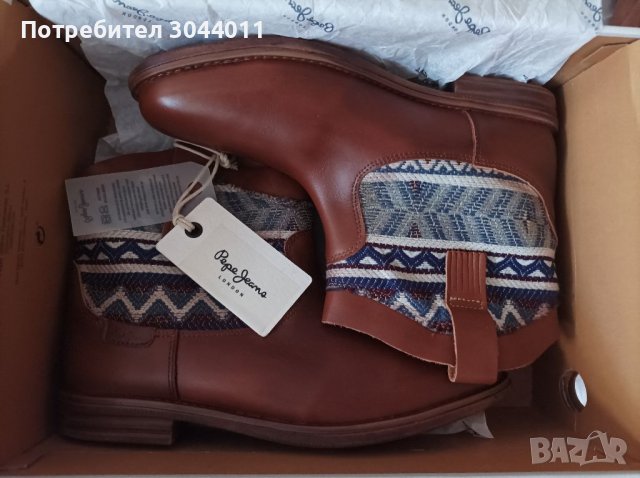 Pepe jeans N37,38 естествена кожа 