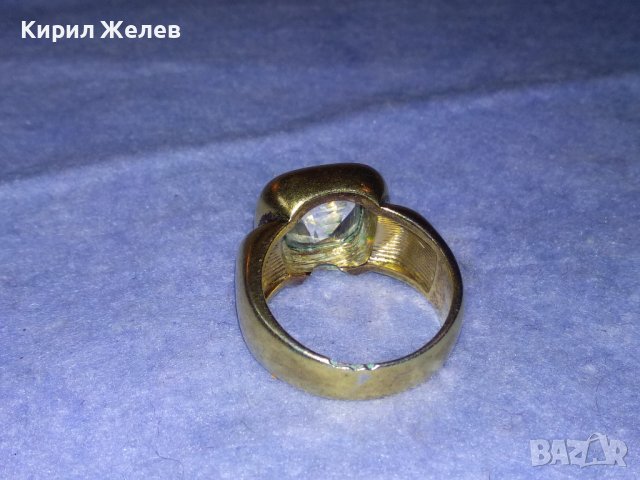 СТАР ПОЗЛАТЕН МЕДЕН СКЪПОЦЕНЕН РЯДЪК КУХ ПРЪСТЕН с ПЪЛНЕЖ от ЗЕЛЕНА ЕМАЙЛ-ПАСТА За КОЛЕКЦИЯ 19652, снимка 18 - Антикварни и старинни предмети - 39759914