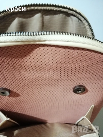 Малка розова кожена раничка Loretta , снимка 3 - Раници - 53355482