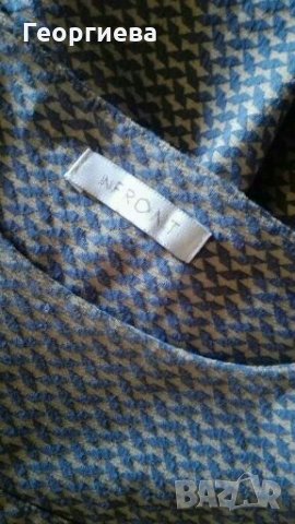 Еластична, плътна рокля в синьо и сиво, голям размер👗🍀2XL👗🍀арт.1054, снимка 6 - Рокли - 29660729