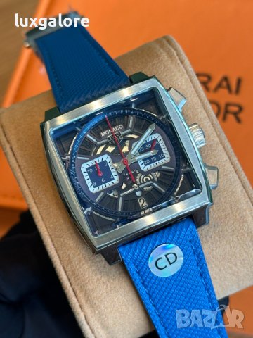 Мъжки часовник TAG Heuer Monaco Chronograph Skeleton с кварцов механизъм, снимка 3 - Мъжки - 42620795