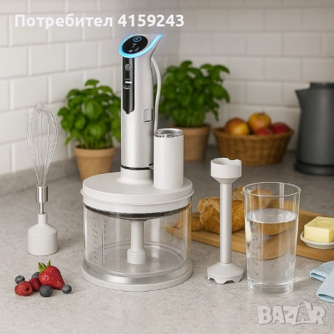 Многофункционален кухненски пасатор с чопър и бъркалка – 800W мощност, снимка 5 - Аксесоари за кухня - 51637037