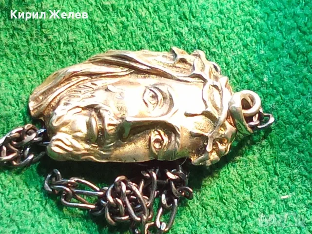 БАРЕЛЕФЕН СРЕБЪРЕН МЕДАЛЬОН с ЛИКА на ИИСУС ХРИСТОС с СРЕБЪРНА ВЕРИЖКА ОКСИДИРАНО СРЕБРО 925 - 40587, снимка 16 - Антикварни и старинни предмети - 49328580