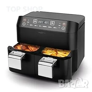 Еър фраер, Фритюрник с горещ въздух MAXXMEE Двойна кошница 7,6 литра, снимка 4 - Фритюрници - 49105960