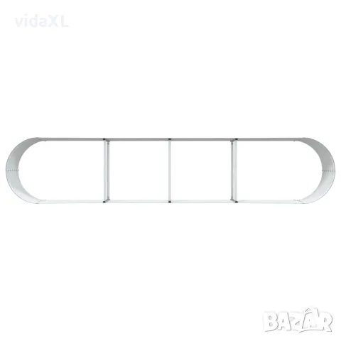 vidaXL Повдигнато легло Кафяво 400 x 80 x 44 cm Стомана, снимка 7 - Саксии и кашпи - 56147544