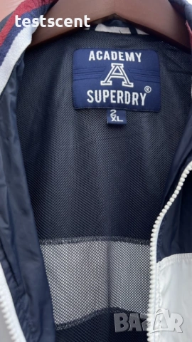 Спортно мъжко яке Superdry Academy Club House Jacket 2XL – Lightweight Navy XXL, снимка 10 - Якета - 54313202