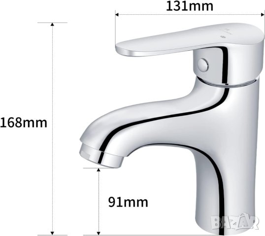 Смесител за мивка SXD10014CP-H, снимка 6 - Смесители - 42888048