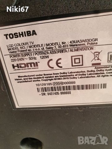 Toshiba 43UA3A63DGR За части , снимка 2 - Телевизори - 38603463