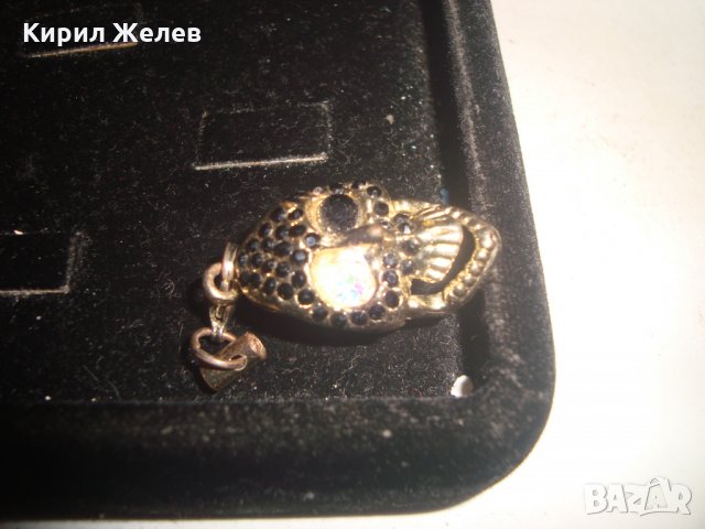 НЕО-ГОТИЧЕСКИ ЗЛАТИСТ АРТ ХЕВИ-МЕТАЛ РАЗДВИЖЕН МЕДАЛЬОН със СКЪПОЦЕННИ КАМЪНИ 4279, снимка 4 - Колиета, медальони, синджири - 31247328