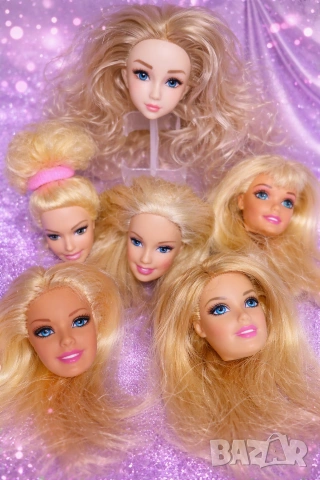 Лот глави за кукли Барби и тип Barbie