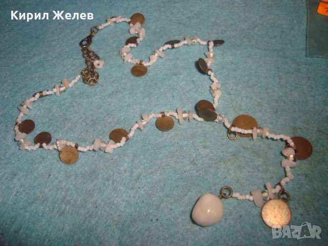СКЪПОЦЕННО ХИПИ АРТ МЪНИСТЕНО КОЛИЕ РЪЧНА ИЗРАБОТКА ЕТНО СТИЛ 15124, снимка 4 - Колиета, медальони, синджири - 35308123