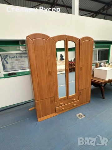 280511 четирикрилен гардероб  180/206см  цена 310 лв -206см висок, 180см широк, 60 см дълбочина -сгл, снимка 1