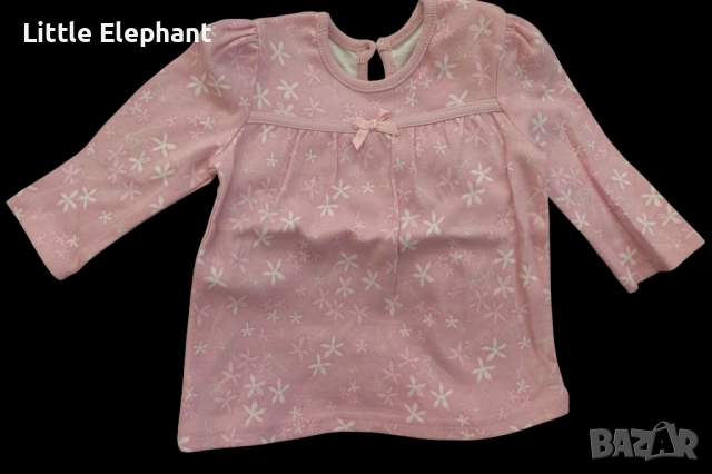 Блузка с дълъг ръкав с принт цветя за 3-6 мес момиченце,колекция"Flowers",Англия/нова