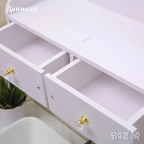 Огледало за грим с място за съхранение – елегантно и спестяващо място решение за баня и спалня, снимка 3 - Други стоки за дома - 52930465