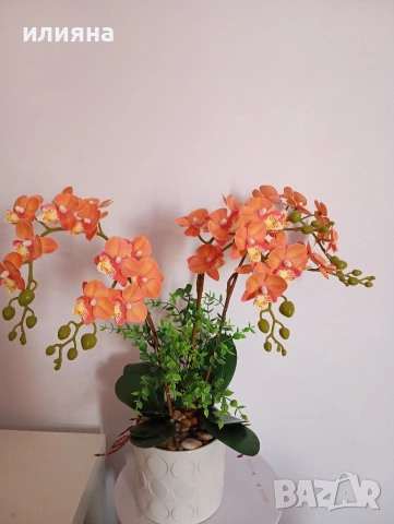 Изкуствена орхидея , снимка 2 - Изкуствени цветя - 53196932