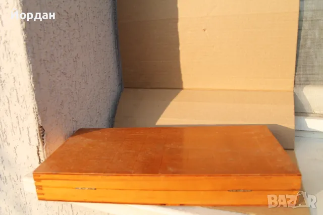 Дървена кутия за шах и табла, снимка 3 - Шах и табла - 47790960