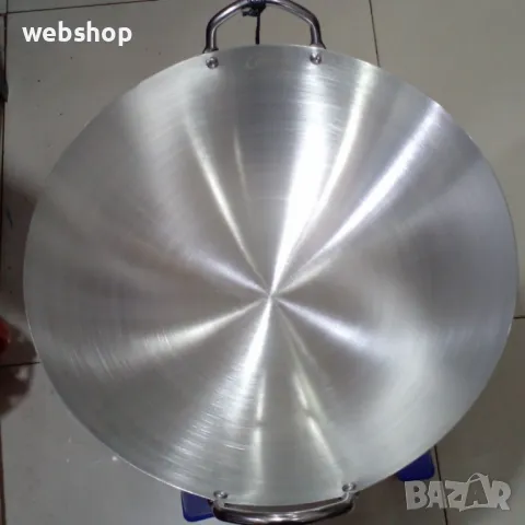 Тенджера Тиган уок от неръждаема стомана с двойни дръжки и кръгло дъно, снимка 10 - Съдове за готвене - 48495477