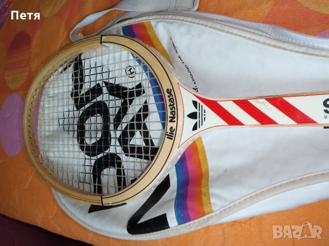 Колекционерска дървена тенис ракета adidas Ilie Nastase / Дървена ретро ракета Адидас, снимка 2 - Тенис - 31800901