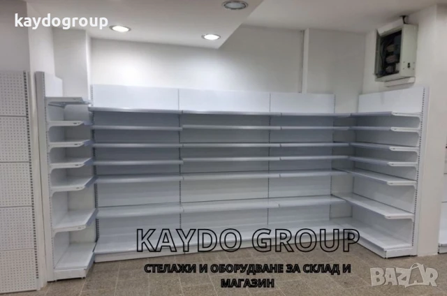 Налични стелажи и оборудване за магазин и склад. Ral-9016 бял гланц., снимка 10 - Стелажи и щандове - 51376926