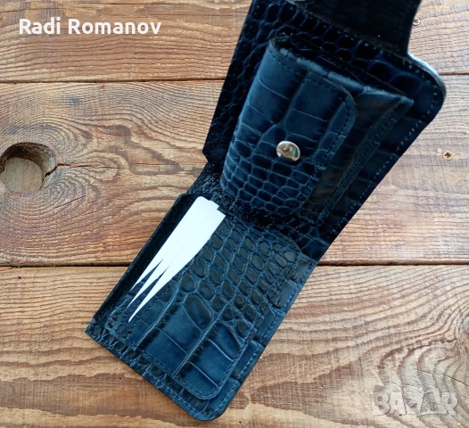 Ръчно изработен мъжки кожен портфейл , снимка 2 - Портфейли, портмонета - 54180062