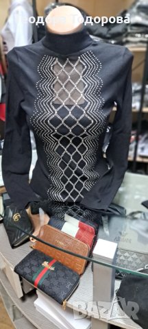 Дамски блузи с камъчета , снимка 3 - Блузи с дълъг ръкав и пуловери - 42651381