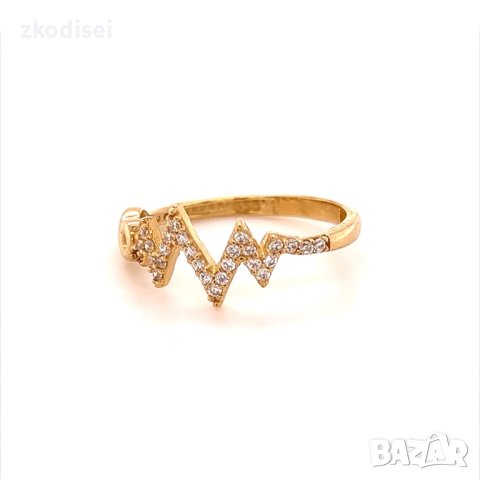 Златен дамски пръстен 1,64гр. размер:56 14кр. проба:585 модел:16537-3, снимка 3 - Пръстени - 40605938