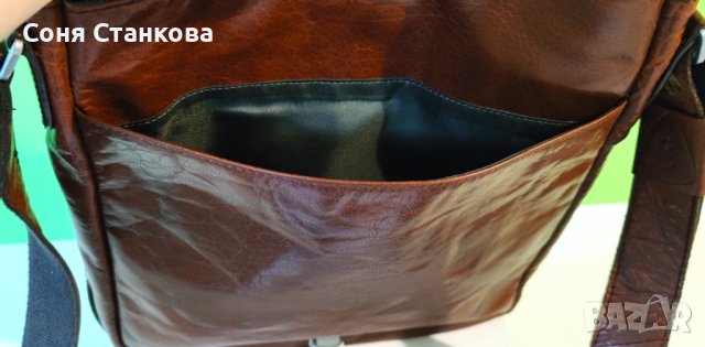 STRELLSON - Мъжкa чантa за през рамо - естествена кожа, снимка 14 - Чанти - 42115110