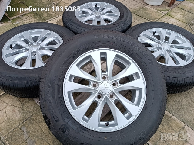 Лети джанти 16ки 5х114.3 Mitsubishi + летни гуми 215/70/16 Yokohama
