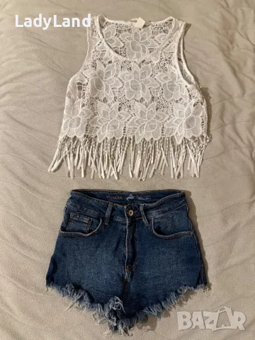 Комплект дънки и потник 