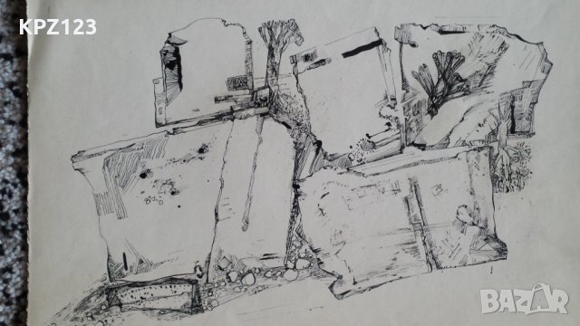 КАРТИНА АБСТРАКЦИЯ 91г туш / МАРИЯ МЕЖДУРЕЧКА, снимка 2 - Картини - 29109435