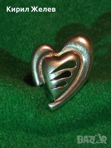 СТИЛИЗИРАН СЪРЦЕВИДЕН СТАР СРЕБЪРЕН АЖУРЕН АРТ ПРЪСТЕН СРЕБРО 925 МАЙСТОРСКА ИЗРАБОТКА 6709