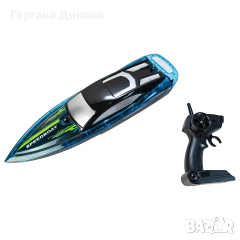 Високоскоростна акумулаторна RC лодка с дистанционно управление, двоен витло, 2.4GHz, снимка 1