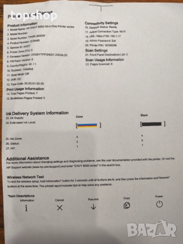 Нов ( Wi-Fi, Скенер, Фото ) цветен принтер HP Envy 6020e модел 2023г. модел 2023г.  , снимка 17 - Принтери, копири, скенери - 52839961