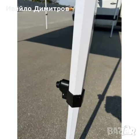 Градинска Шатра с 6-Стенен Метален Профил и Водоустойчиво Двойногумирано Покривало 900D, снимка 5 - Градински мебели, декорация  - 55888336